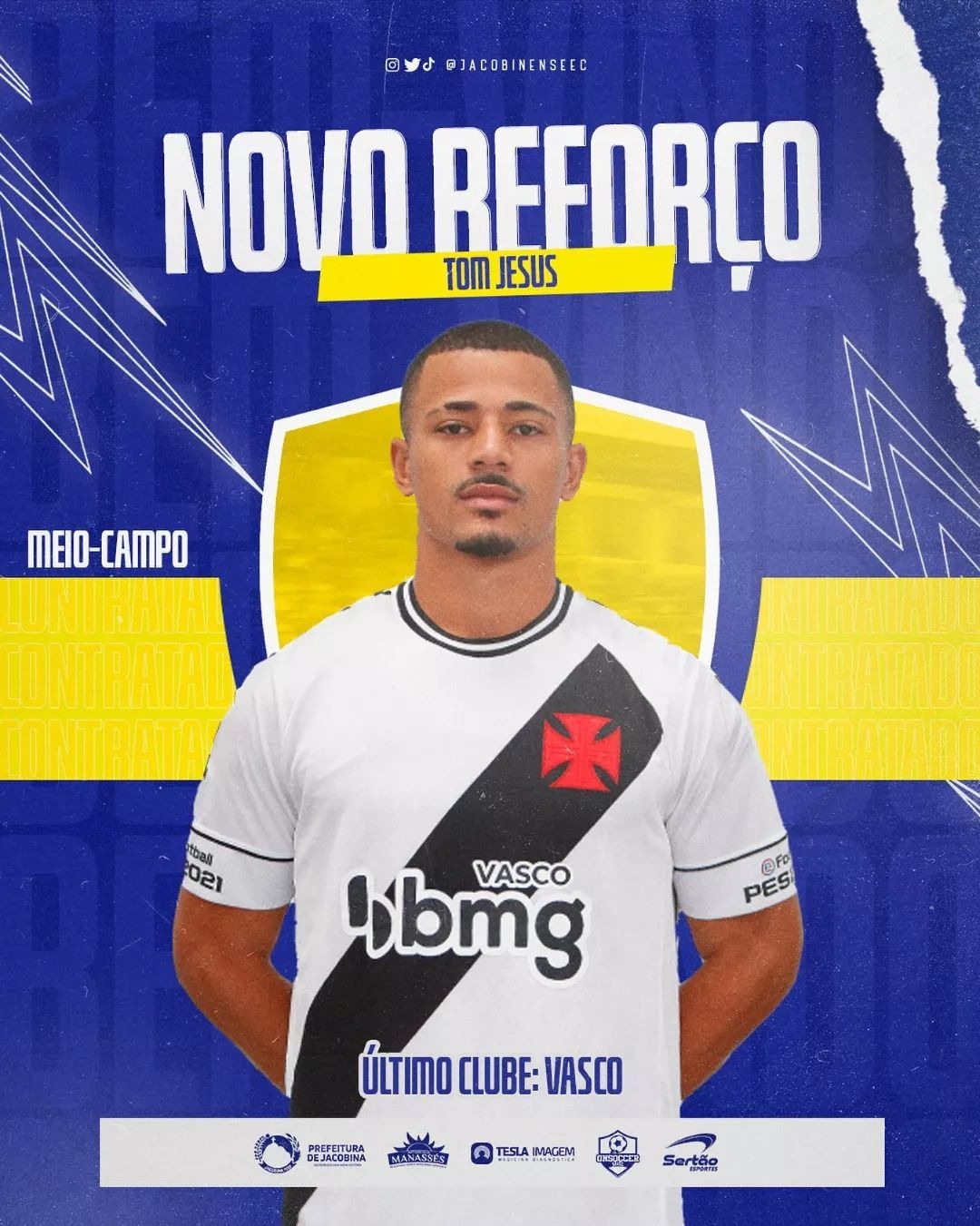 TOM JESUS ACERTA COM O JACOBINENSE-BA